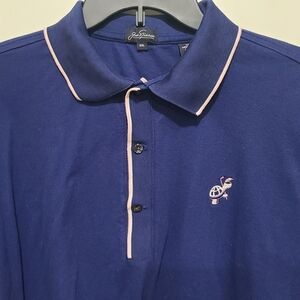 Jack Nicklaus XXL Shirt Golf Casual Apparel Polo Gear Blue Pink Turtle